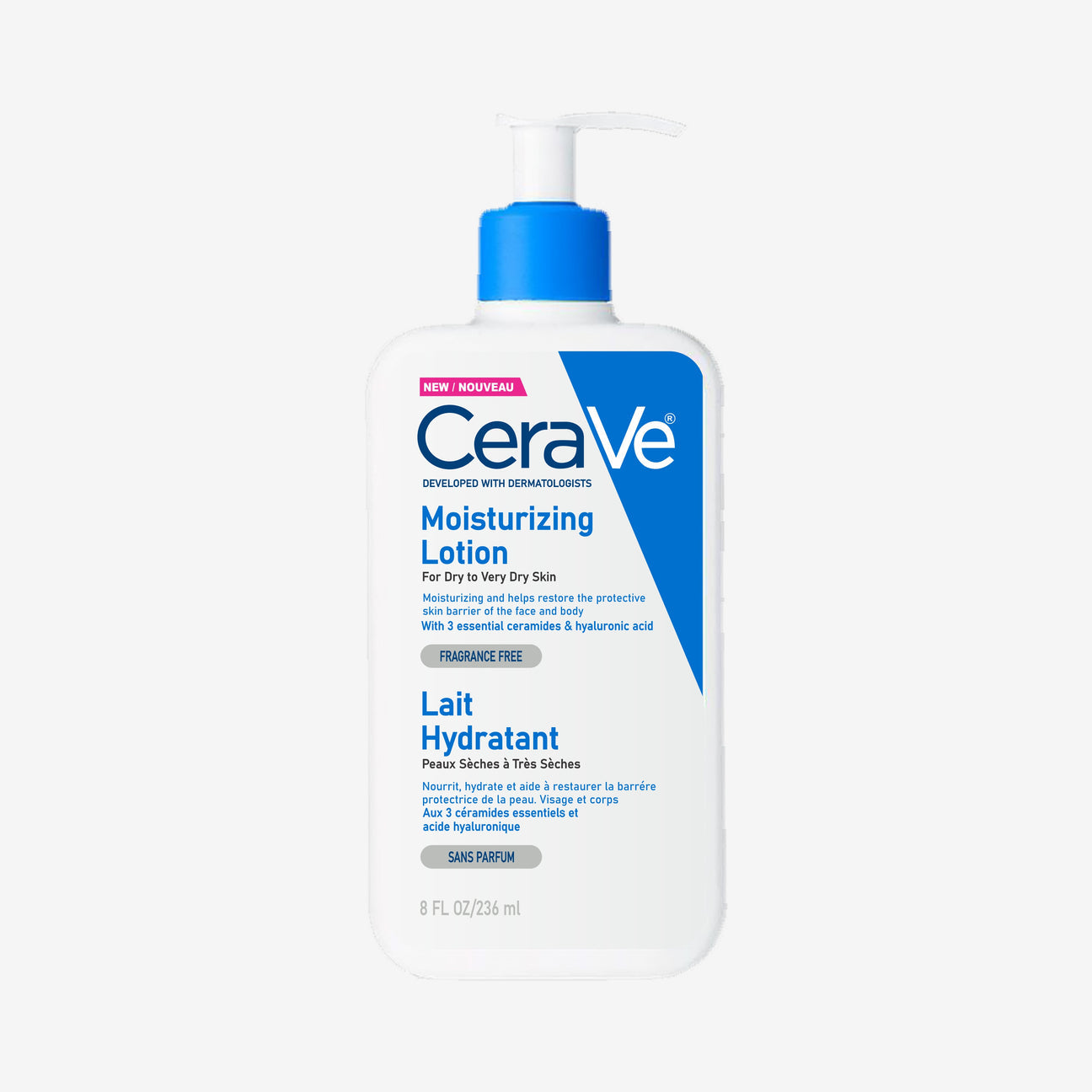 CeraVe Fragrance Free Moisturising Lotion, Dry To Very Dry Skin, 236ml